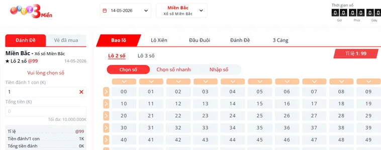 Lô Đề 3 Miền Bin88 Đỉnh Cao Quay Số Hắc Bản Số Học Nhận Thưởng Cực Lớn