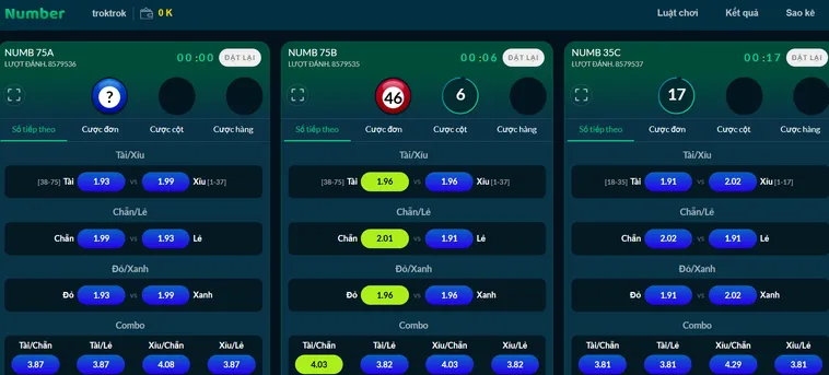 Cẩm Nang Sát Phạt Sảnh Quay Số Numbers Game 2 Tại Bin88 Thu Lời Lớn