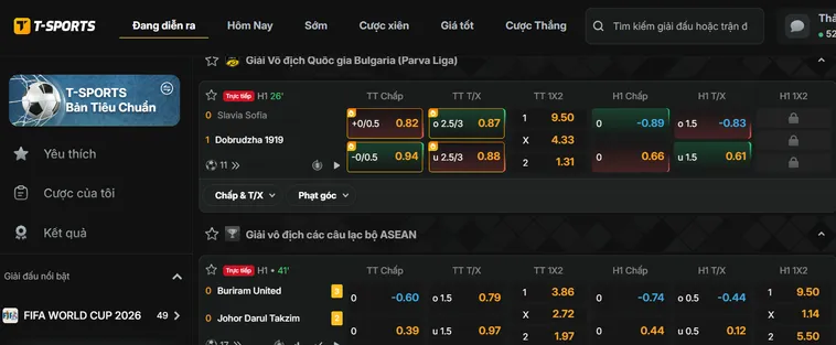 Thể Thao T Sports Tại Bin88 Đấu Trường Cá Độ Thế Hệ Mới Bùng Nổ Tiền Thưởng