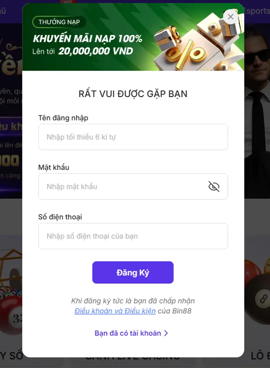 Đăng Ký Bin88 Nhận Ngay Siêu Quà Chào Mừng Bùng Nổ Cho Tân Thủ