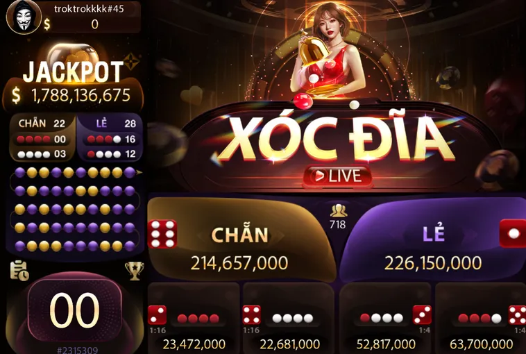 Xóc Đĩa Live Bin88 Đỉnh Cao Tương Tác Người Thật Mở Bát Ăn Tiền Khủng Tức Thì