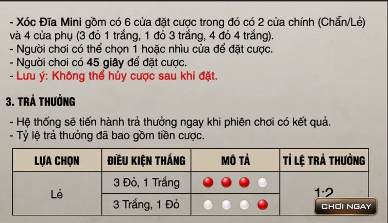 Chinh Phục Sảnh Cược Game Nhanh Xóc Đĩa Mini Tại Bin88 Rinh Tiền Thưởng Lớn Ngay